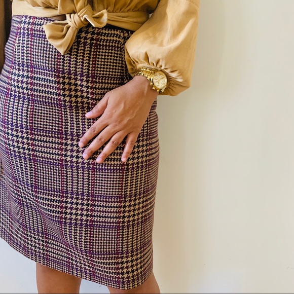 L’Officiel Dresses & Skirts - ✨🔸 L’OFFICIEL VIRGIN WOOL houndstooth skirt🔸✨